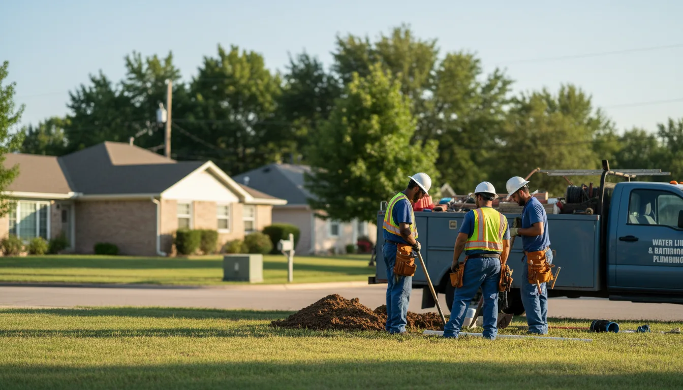 Residential water line and bathroom plumbing service in Lowell, VT